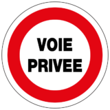 Panneau Voie Privée