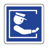 Panneau d'Indication du Mode de Paiement sur une Route à Péage (guichet) - C64a
