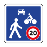 Panneau d'Indication d'Entrée en Zone de Rencontre - B52