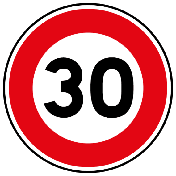 Panneau Limitation de Vitesse à 30 km/h - B14