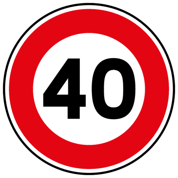 Panneau Limitation de Vitesse à 40 km/h - B14