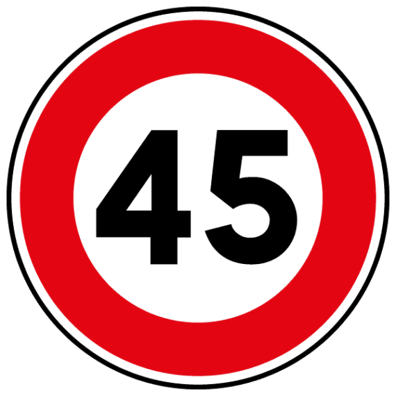 Panneau Limitation de Vitesse à 45 km/h - B14
