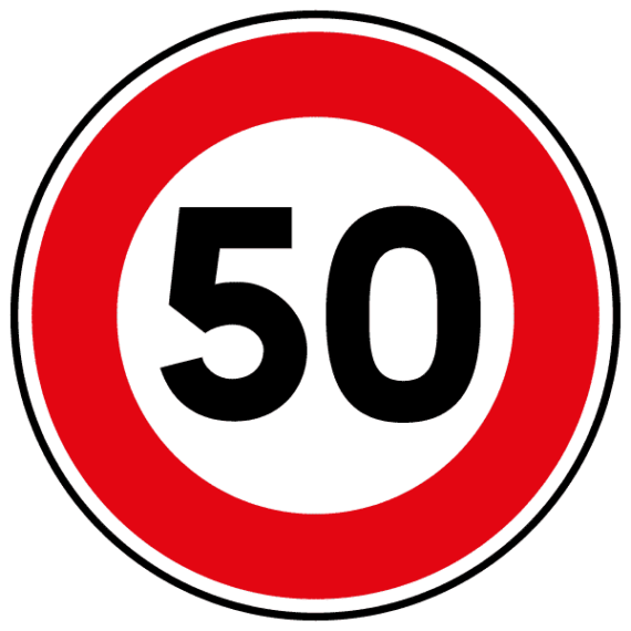 Panneau Limitation de Vitesse à 50 km/h - B14