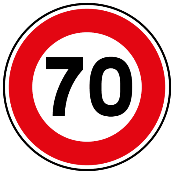 Panneau Limitation de Vitesse à 70 km/h - B14