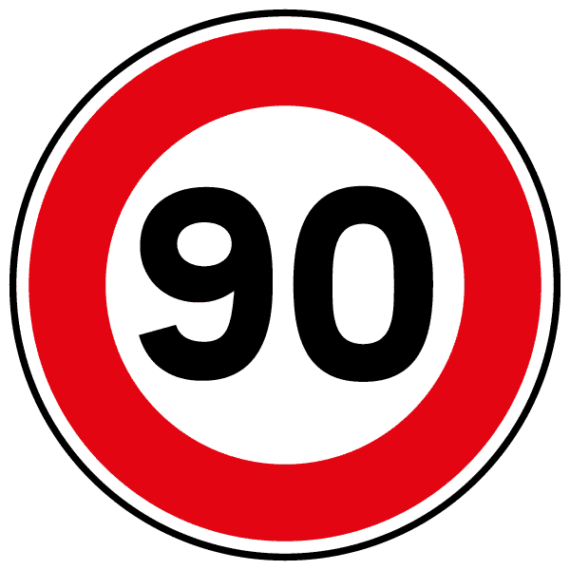 Panneau Limitation de Vitesse à 90 km/h - B14