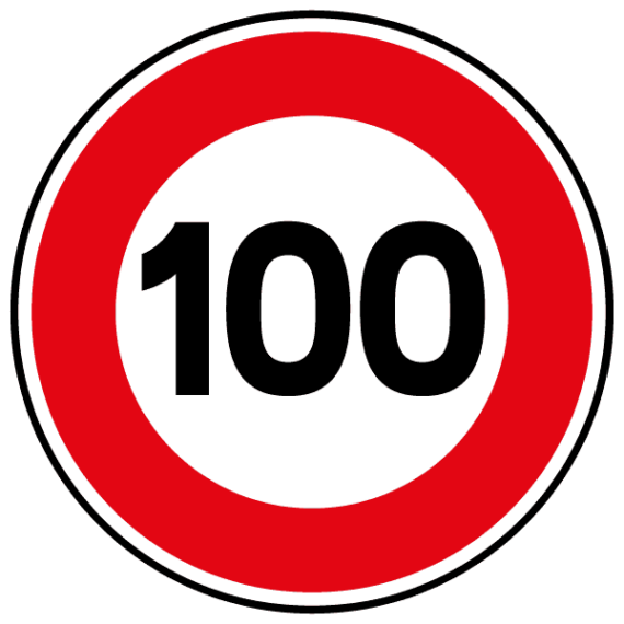 Panneau Limitation de Vitesse à 100 km/h - B14