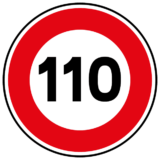 Panneau Limitation de Vitesse à 110 km/h - B14