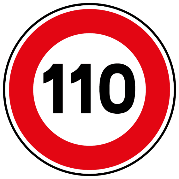 Panneau Limitation de Vitesse à 110 km/h - B14