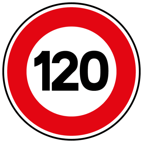 Panneau Limitation de Vitesse à 120 km/h - B14