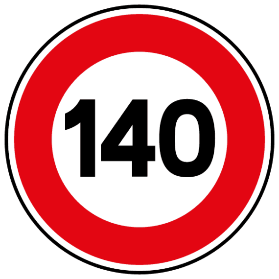 Panneau Limitation de Vitesse à 140 km/h - B14