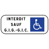Panneau Stationnement Interdit Sauf Handicapés