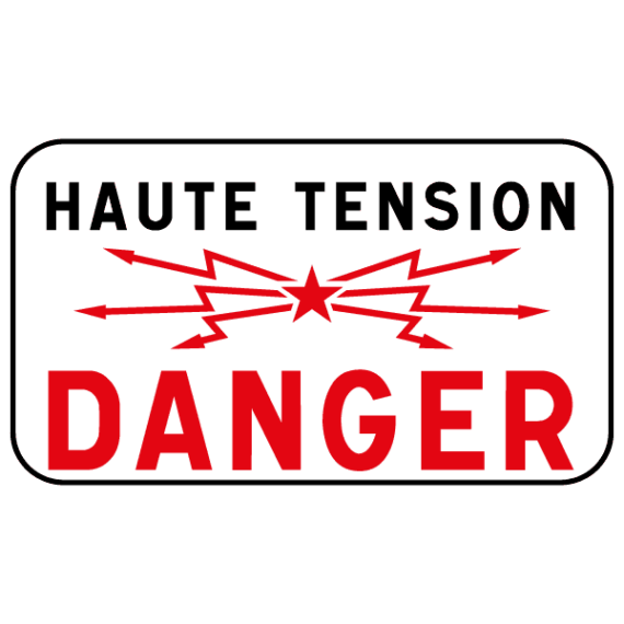 Panneau Haute Tension Danger - M9z