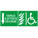 Panneau Espace d'Attente Sécurisé Derrière