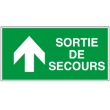 Panneau Sortie de Secours Tout Droit