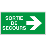 Panneau Sortie de Secours à Droite