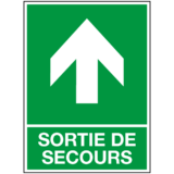 Panneau Sortie de Secours en Haut
