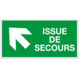 Panneau Issue de Secours en Haut à Gauche