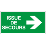 Panneau Issue de Secours à Droite