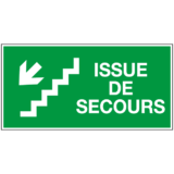 Panneau Issue de Secours en Bas de l'Escalier