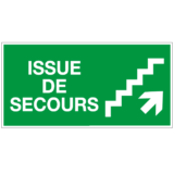 Panneau Issue de Secours en Haut de l'Escalier