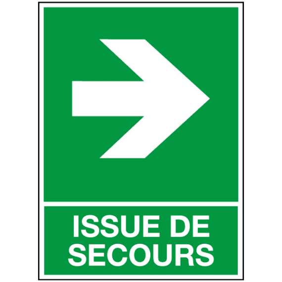 Panneau Issue de Secours à Droite