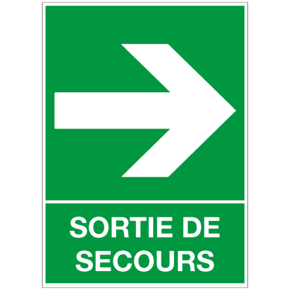 Panneau Sortie de Secours à Droite