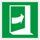 Panneau Porte Pousser Côté Droit ISO 7010