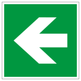 Panneau Flèche Gauche ISO 7010