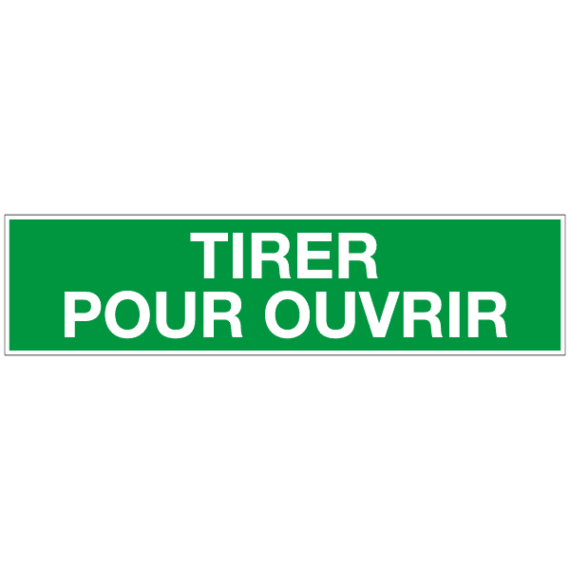 Panneau Tirer pour Ouvrir