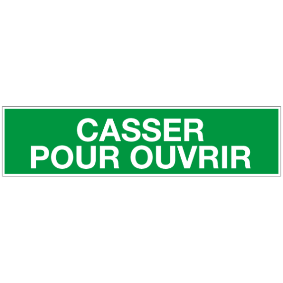 Panneau Casser pour Ouvrir