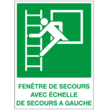 Panneau Fenêtre de Secours avec Échelle de Secours à Gauche