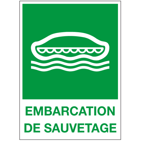 Panneau Embarcation de Sauvetage ISO 7010