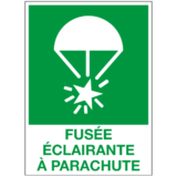 Panneau Fusée Éclairante à Parachute ISO 7010