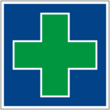 Panneau Poste de Secours ISO 7010 - Fond bleu