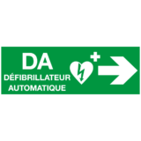 Panneau Défibrillateur Automatique à Droite