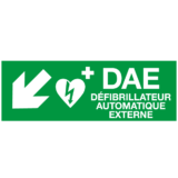 Panneau Défibrillateur Automatique Externe en Bas à Gauche