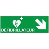 Panneau Défibrillateur en Bas à Droite