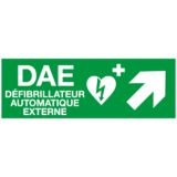 Panneau Défibrillateur Automatique Externe en Haut à Droite