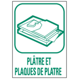 Panneau Déchetterie Plâtre et Plaques de Plâtre