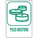 Panneau Déchetterie Piles Boutons