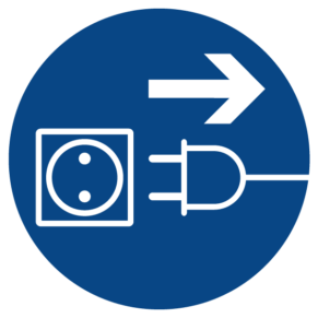 Signalétique Débrancher la Prise d'Alimentation du Secteur ISO 7010 - M006