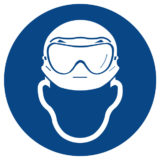 Signalétique Casque et Lunettes de Protection Obligatoires ISO 7010