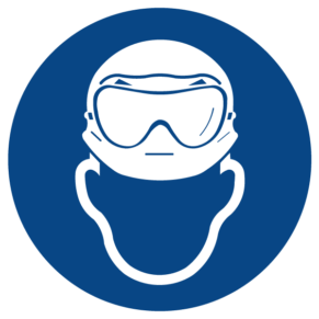 Signalétique Casque et Lunettes de Protection Obligatoires ISO 7010