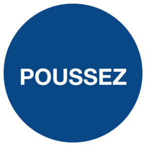 Signalétique Poussez ISO 7010