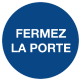 Signalétique Fermez la Porte ISO 7010