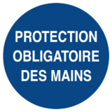 Signalétique Protection Obligatoire des Mains ISO 7010