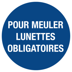 Signalétique Pour Meuler Lunettes Obligatoires ISO 7010