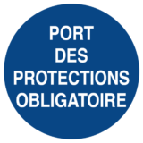 Signalétique Port des Protections Obligatoire ISO 7010