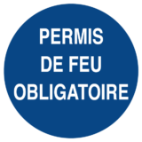 Signalétique Permis de Feu Obligatoire ISO 7010