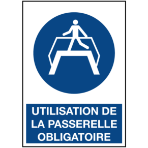 Signalétique Utilisation de la Passerelle Obligatoire ISO 7010